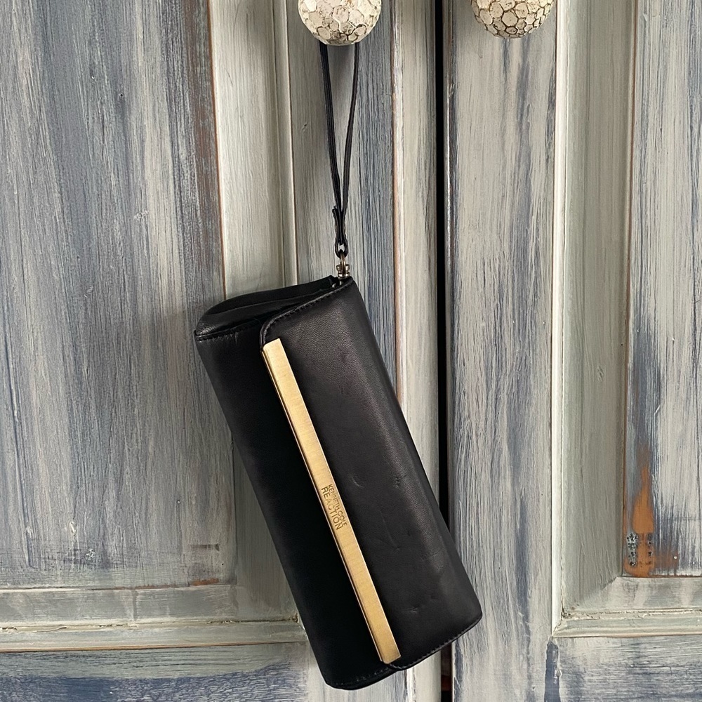 KENNETH COLE Lambskin Leather Clutch/Wristlet